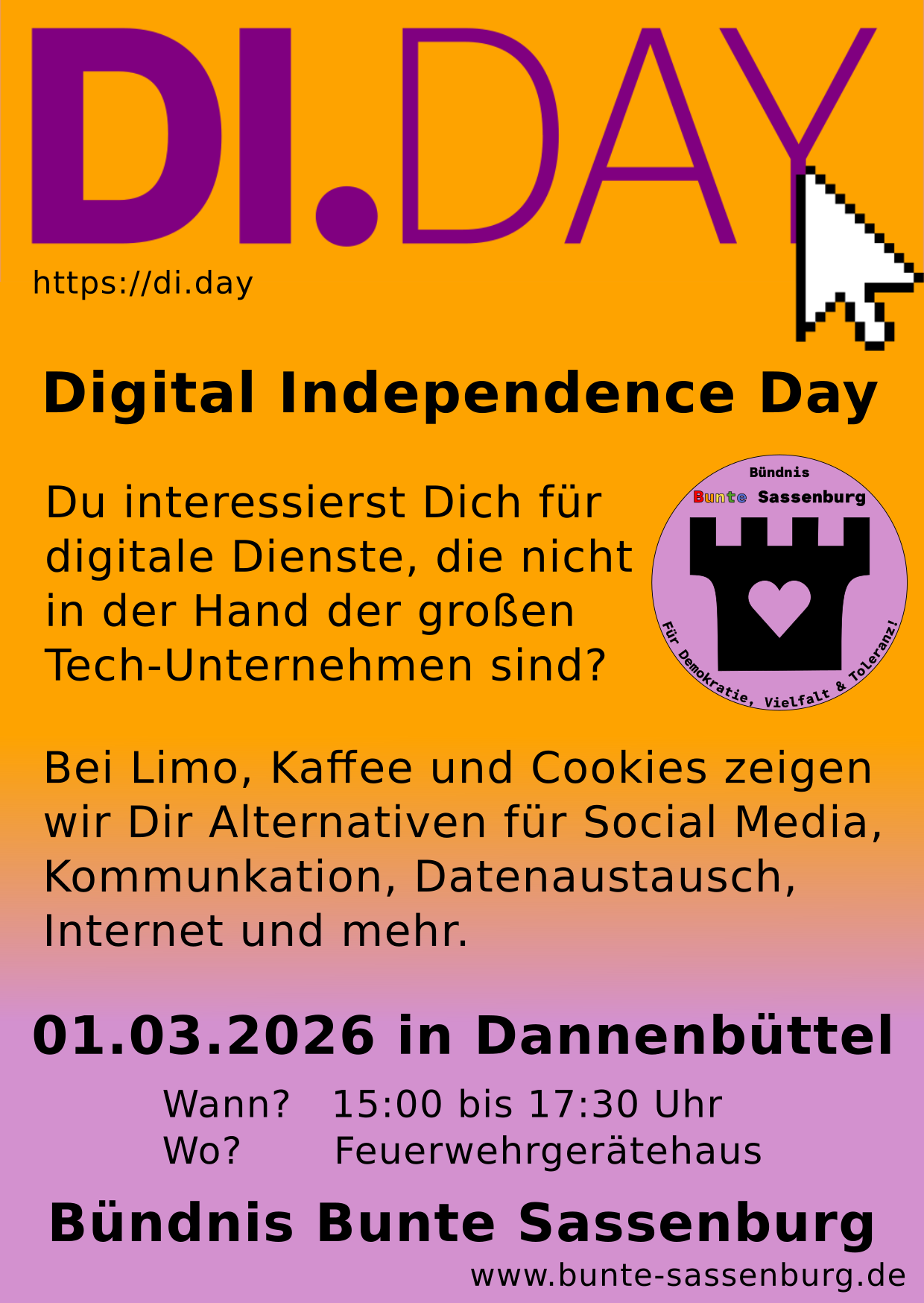 Flyer für den Digitalen Unabhängigkeitstag